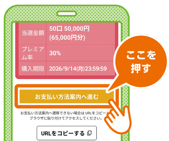 お支払い方法案内画面